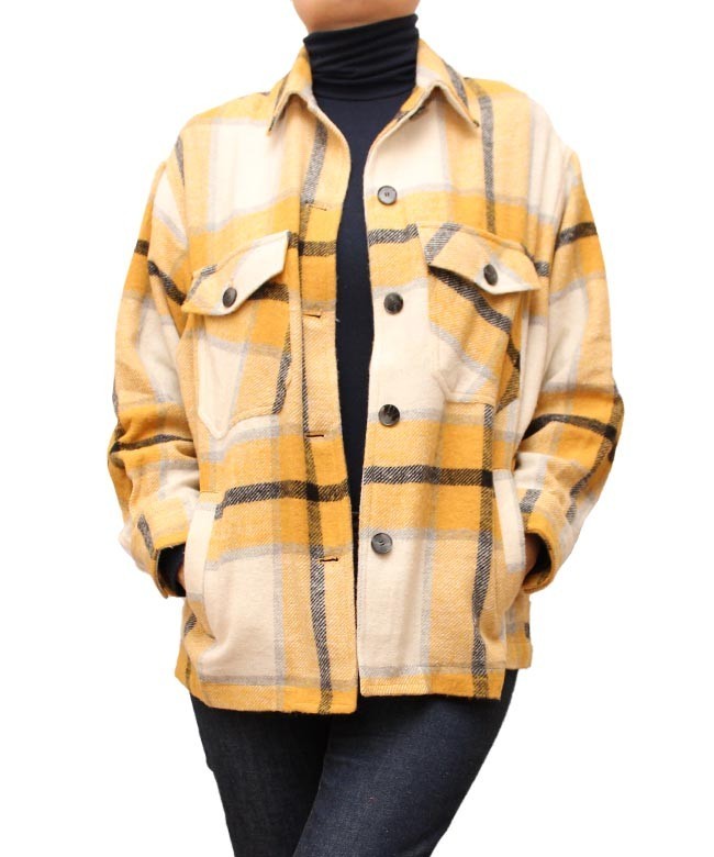 

Рубашка шерстяная Oversize р. XXL желтая