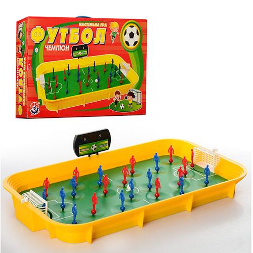 

Настольная игра - Футбол (поле для игры, 2 команды, 1 запасной игрок, 2 мяча и табло для счёта)