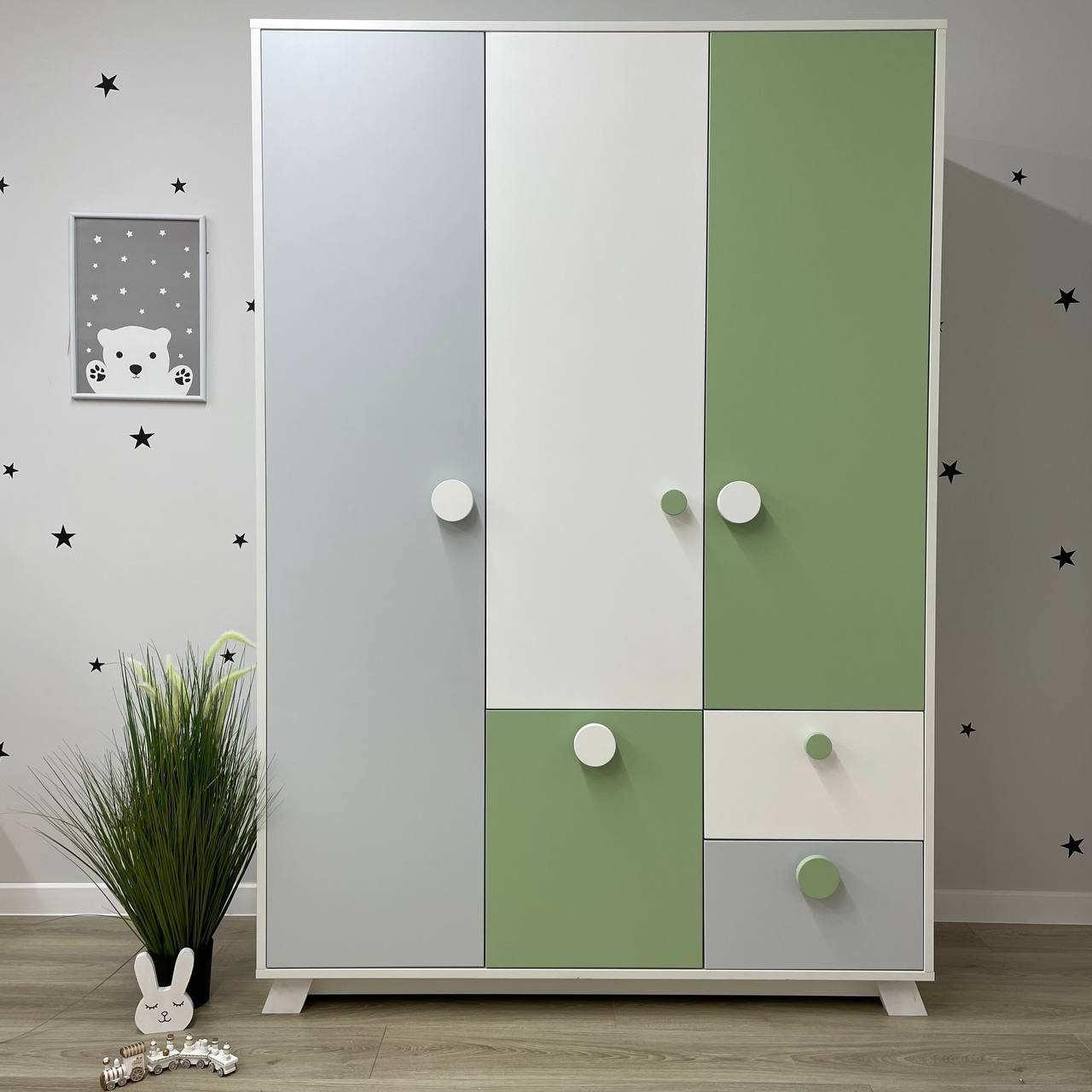 

Шкаф детский Scandic Kid Цвет оливковый