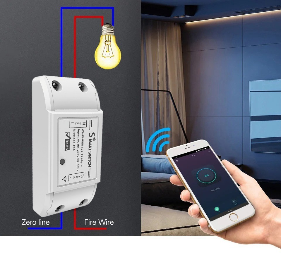 Wifi реле для умного дома Wi-Fi Smart Switch 10А, умный вай фай выключатель  (1008795-Black) – фото, отзывы, характеристики в интернет-магазине ROZETKA  от продавца: Столиця Покупок | Купить в Украине: Киеве, Харькове, Днепре,