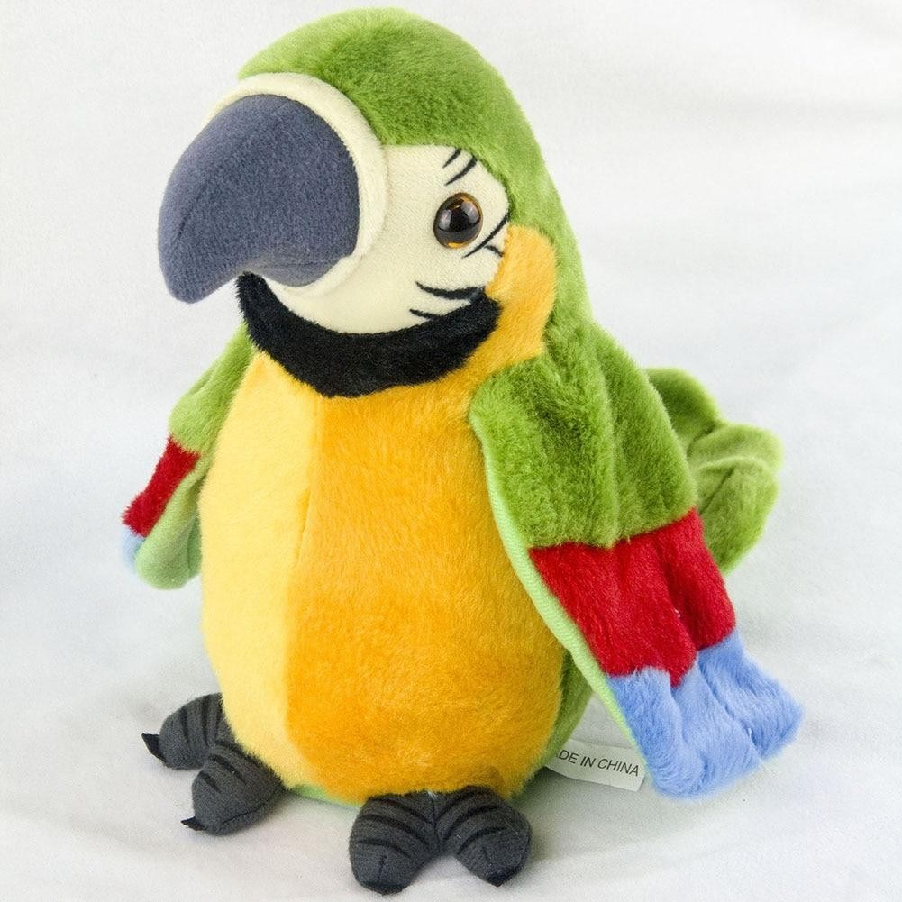 

Музыкальная интерактивная игрушка Говорящий попугай повторюшка Parrot Talking Зеленый