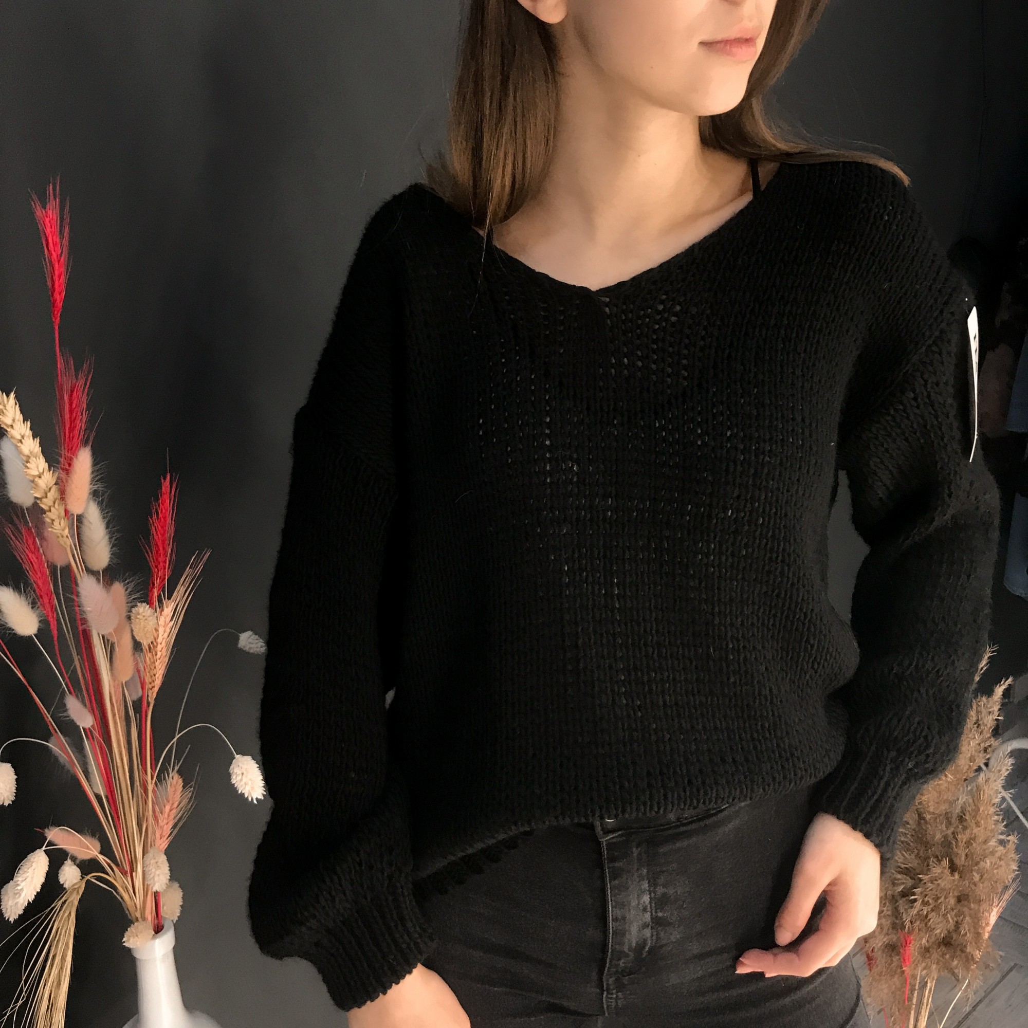 

Пуловер женский Bon Bon 56965 черный  0504, Пуловер женский Bon Bon 56965 черный One size 0504