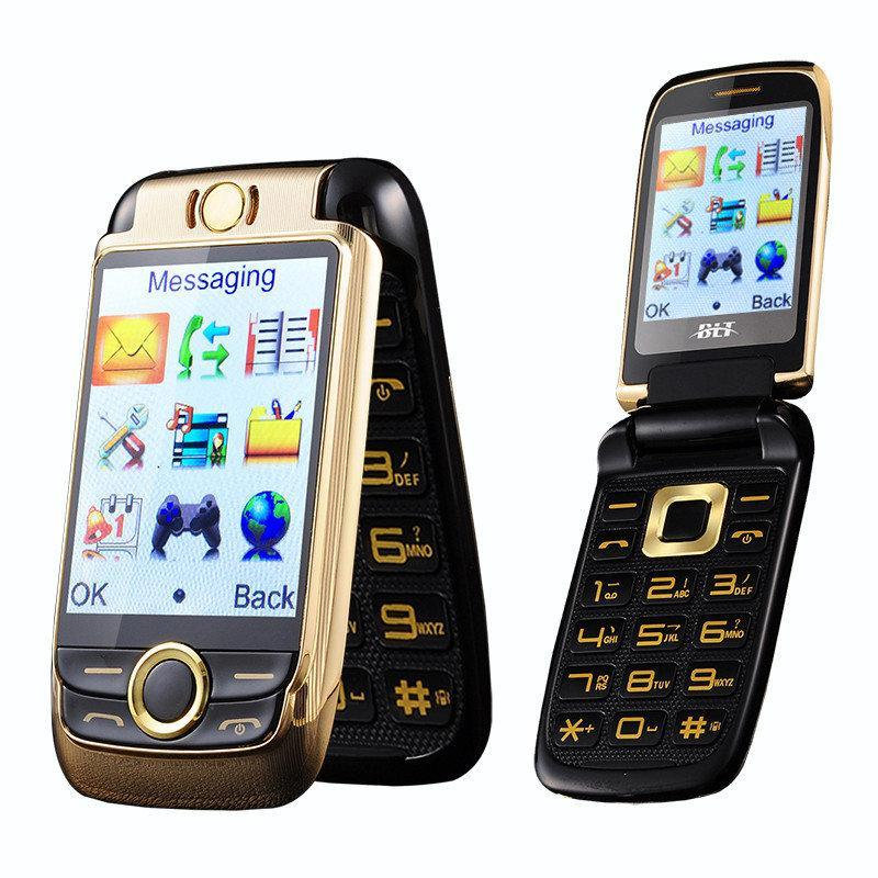

H-Mobile V998 (BLT V998) gold. Dual color screen. Flip