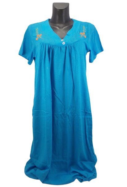 

Хлопковая ночная рубашка Nature cotton 051 52 синяя