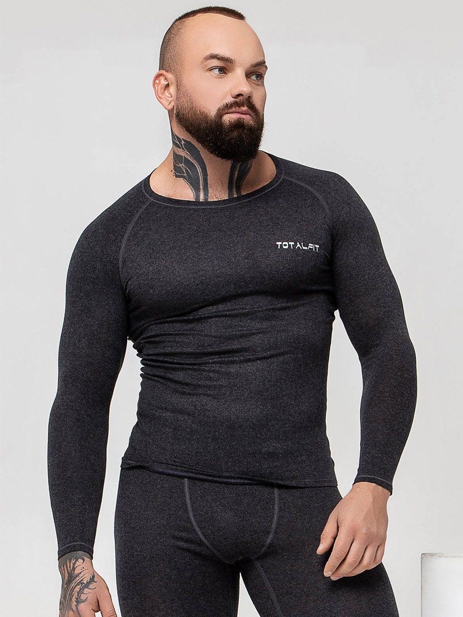 

Термофутболка Totalfit TMR1-V серый S