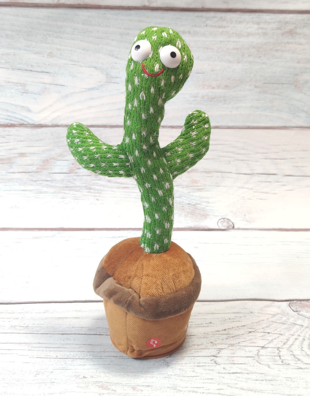 

Мягкая музыкальная игрушка для детей поющий танцующий кактус повторюшка 32см