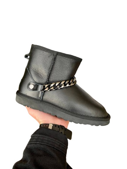 

Угги UGG Chain 0390 кожаные 37 Чёрные