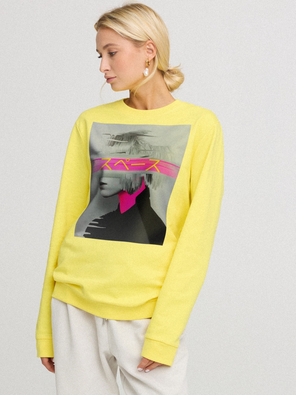 

Свитшот YAPPI Oversize BSWSY30004  Желтый, Свитшот YAPPI Oversize BSWSY30004 S Желтый