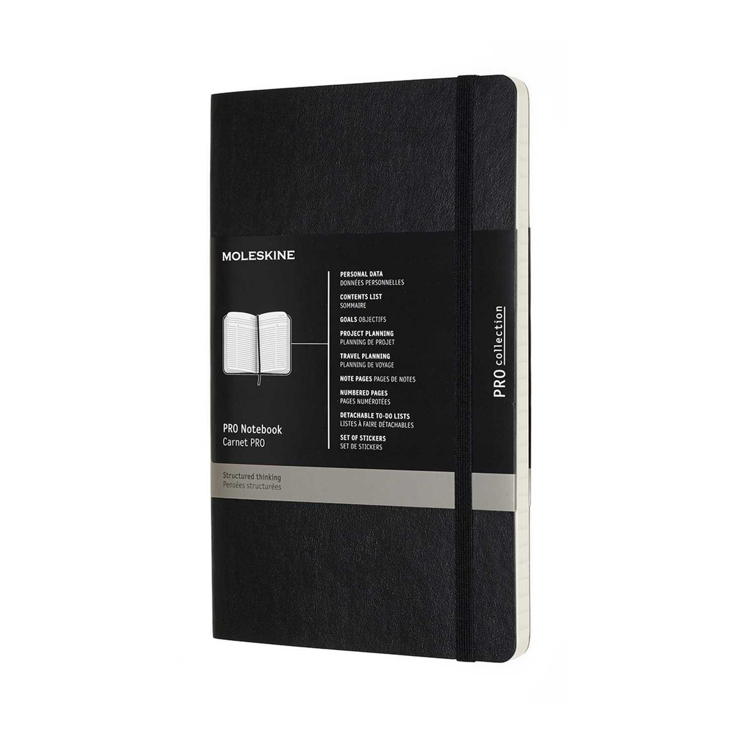 

Записник Недатований Moleskine PRO середній / Чорний М'який (8058647620787)