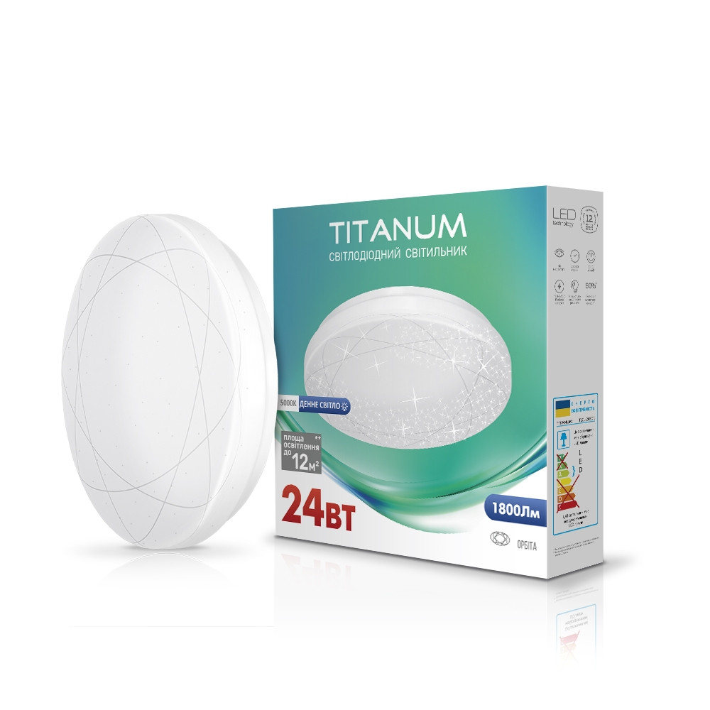 

LED светильник настенно-потолочный TITANUM 24W 5000K Орбита