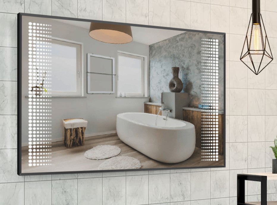 

Зеркало в алюминиевой раме c LED подсветкой Smart Mirror сенсорное Monza-R 70 x 80 см Прямоугольное