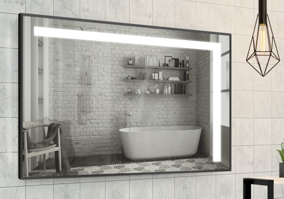 

Зеркало в алюминиевой раме c LED подсветкой Smart Mirror сенсорное Modena-R 80 x 100 см Прямоугольное
