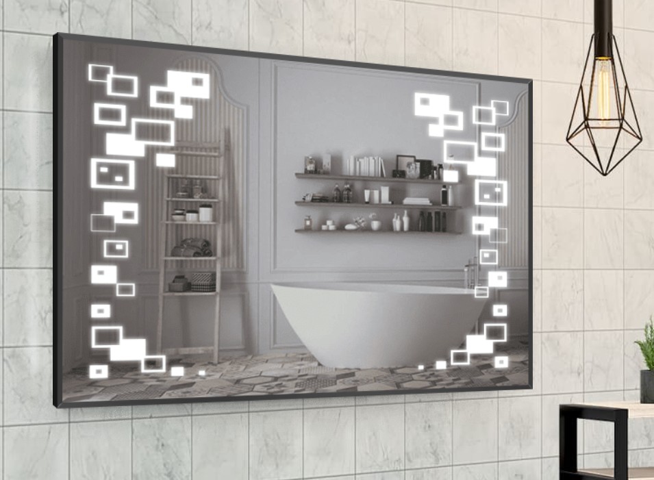 

Зеркало в алюминиевой раме c LED подсветкой Smart Mirror сенсорное Imola-R 60 x 60 см