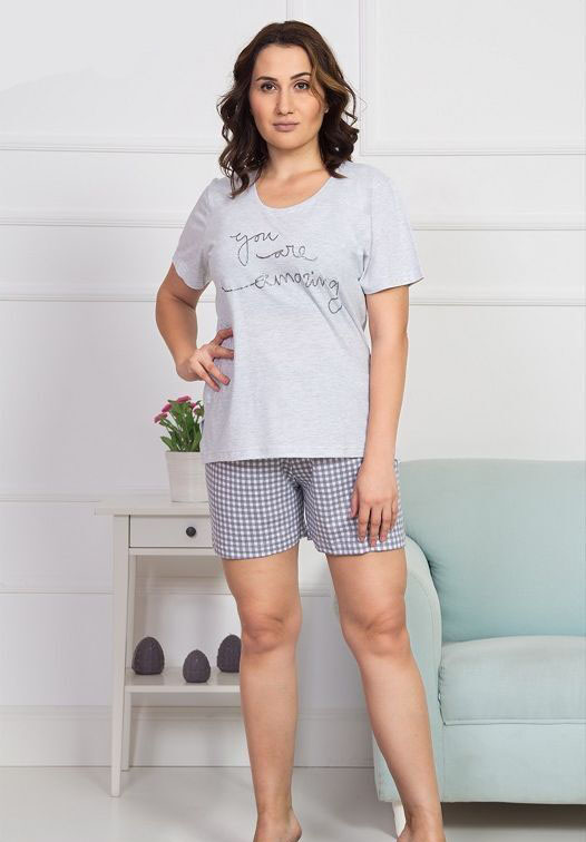 

Пижама женская Vienetta Secret 77274/17  серый, Пижама женская Vienetta Secret 77274/17 XL серый