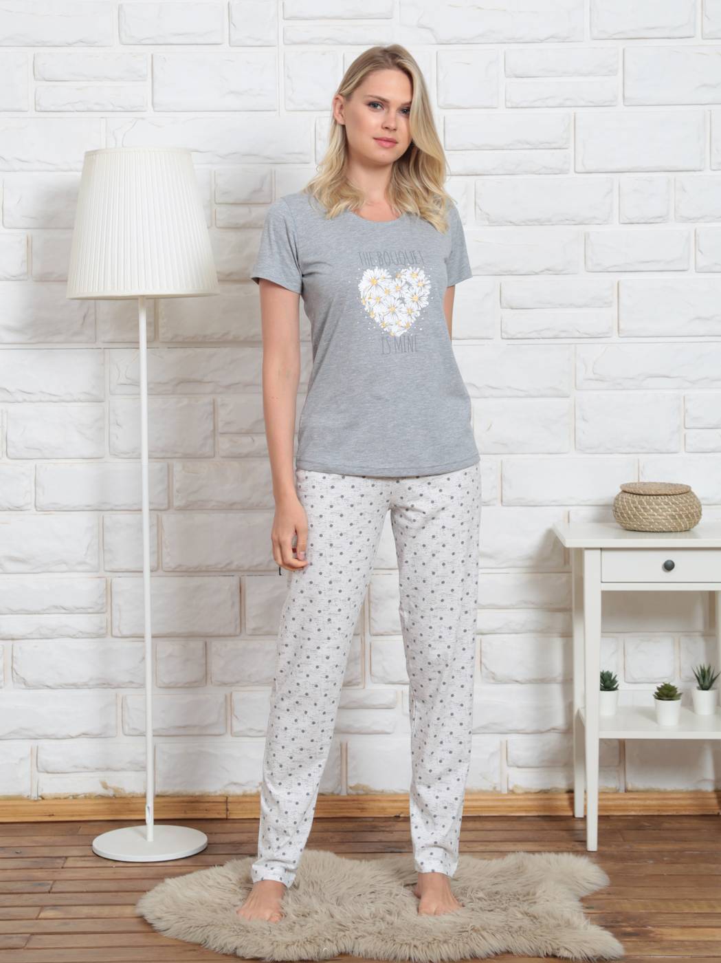 

Пижама женская Vienetta Secret 25855/17 XXL серый