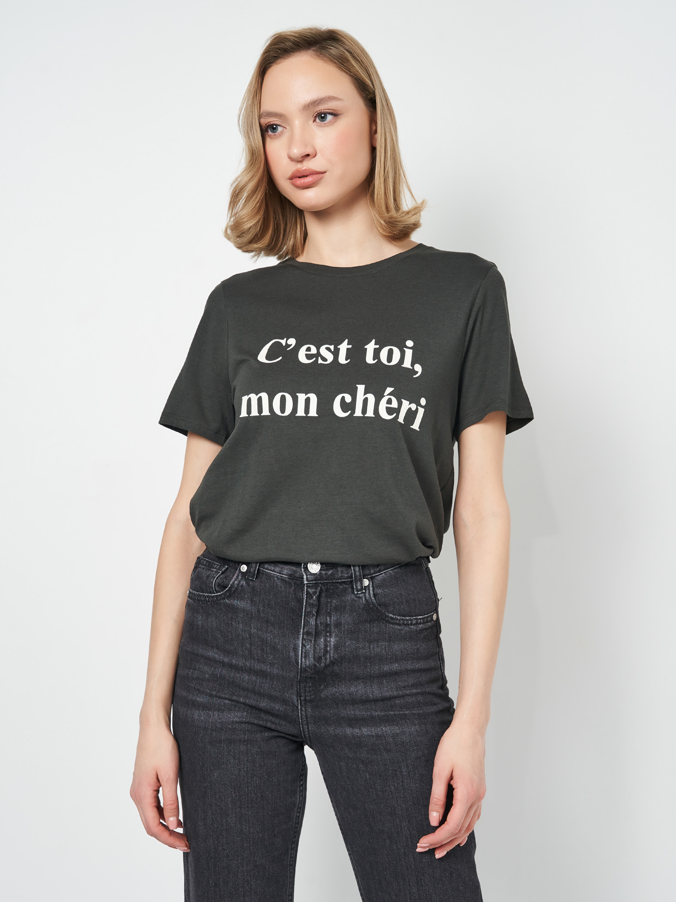 

Футболка H&M  темно серый 12118412601, Футболка H&M S темно серый 12118412601
