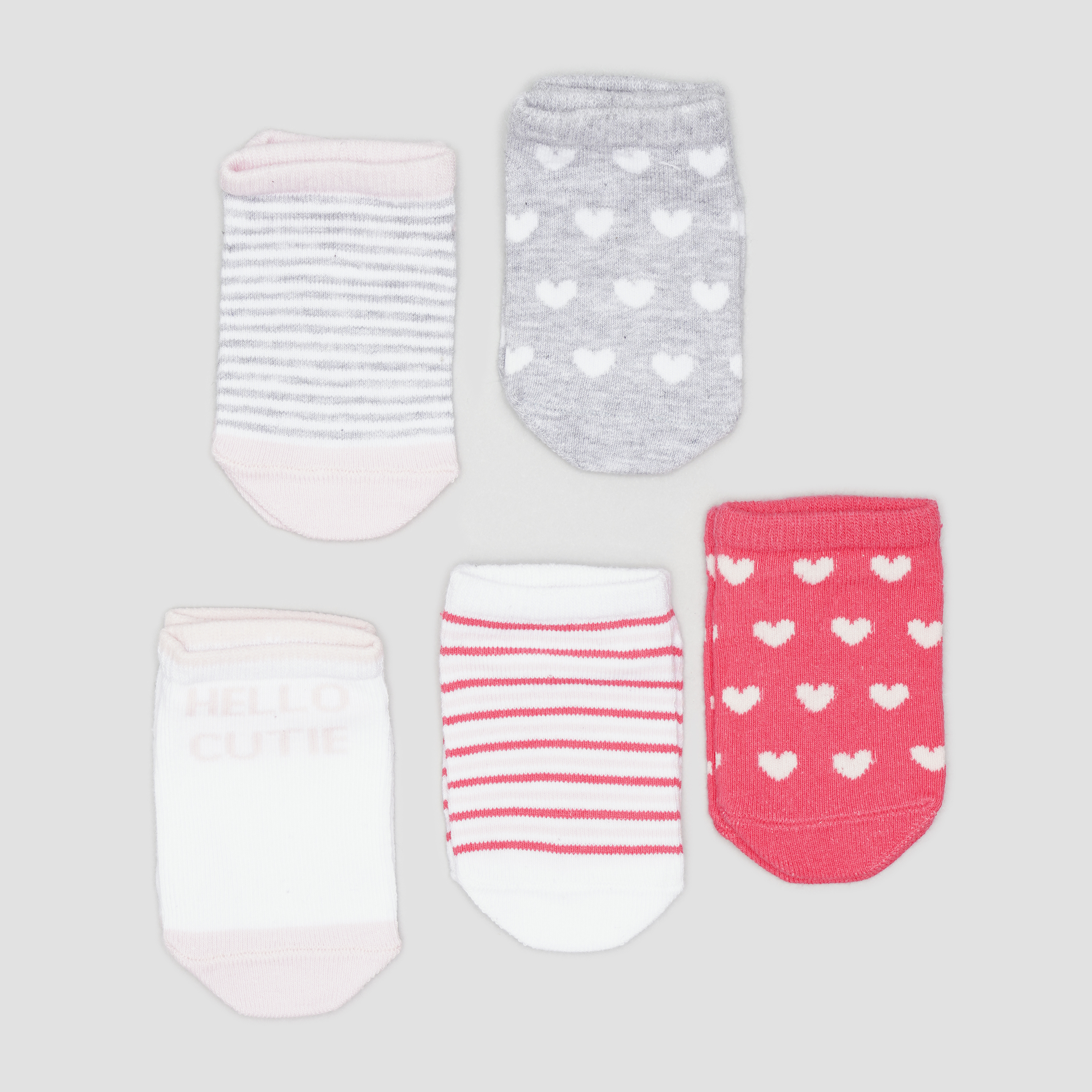 

Носки (5 пар) C&A   серый, розовый сердечки 1309888474, Носки (5 пар) C&A 15 17 серый, розовый сердечки 1309888474