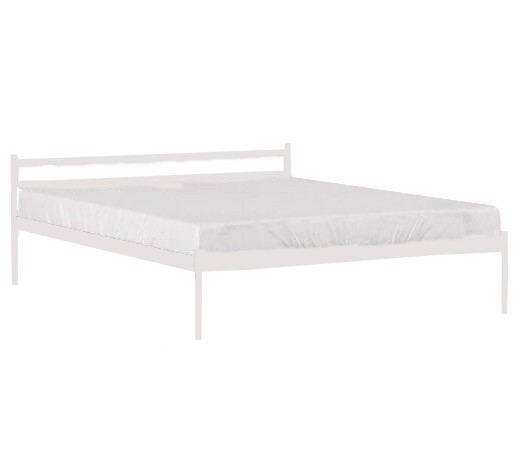 

Полуторная кровать Метакам Comfort-1 металлическая 200x120 Белая матовая
