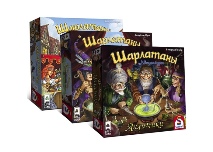 

Настольная игра Lavka Games Шарлатаны из Кведлинбурга с дополнениями Ведьмы-травницы + Алхимики (ШИК01+2)