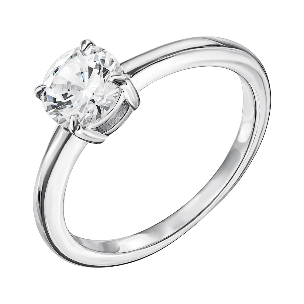 

Серебряное кольцо с фианитом 000133966 17.5 размера