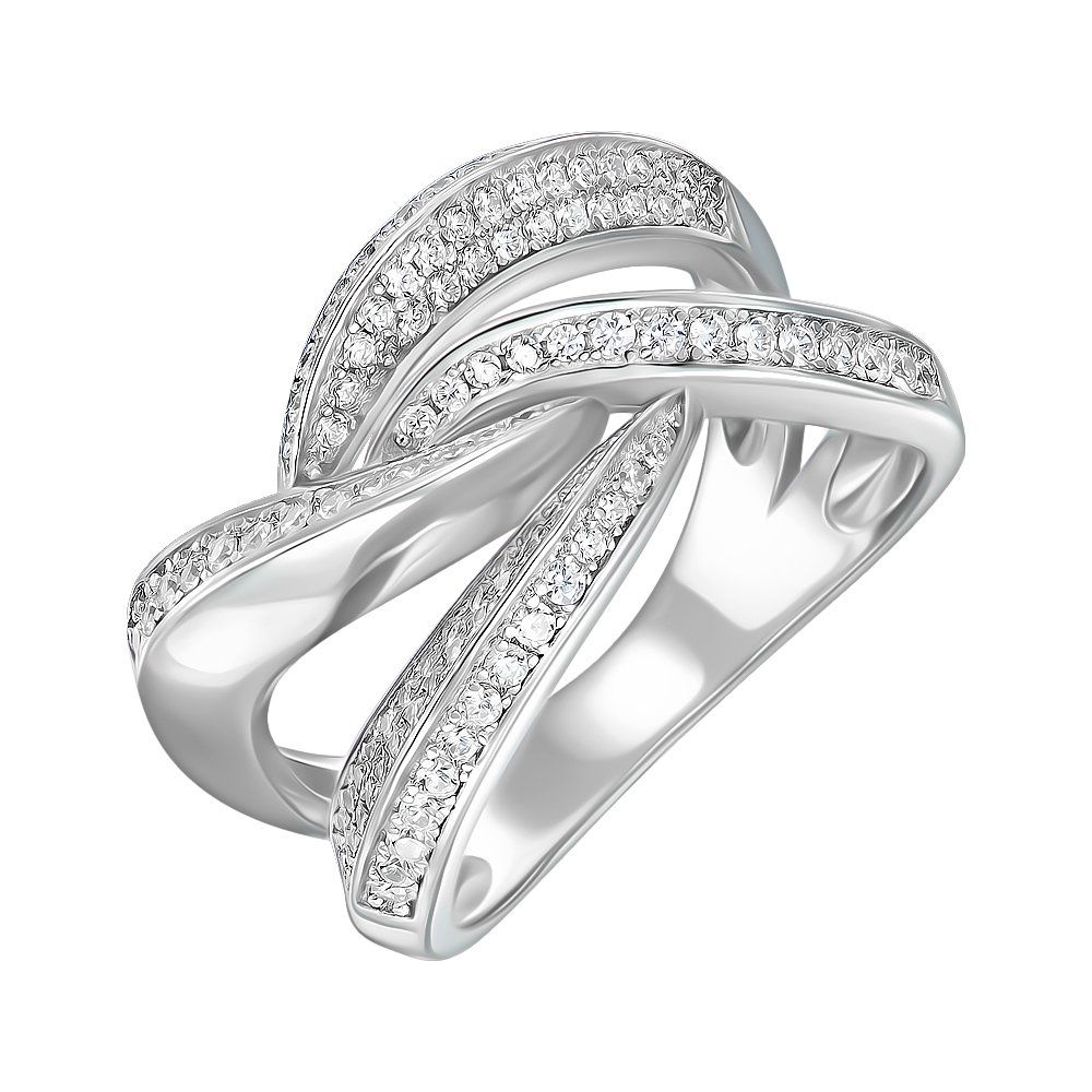

Серебряное кольцо с фианитами 000151654 17.5 размера