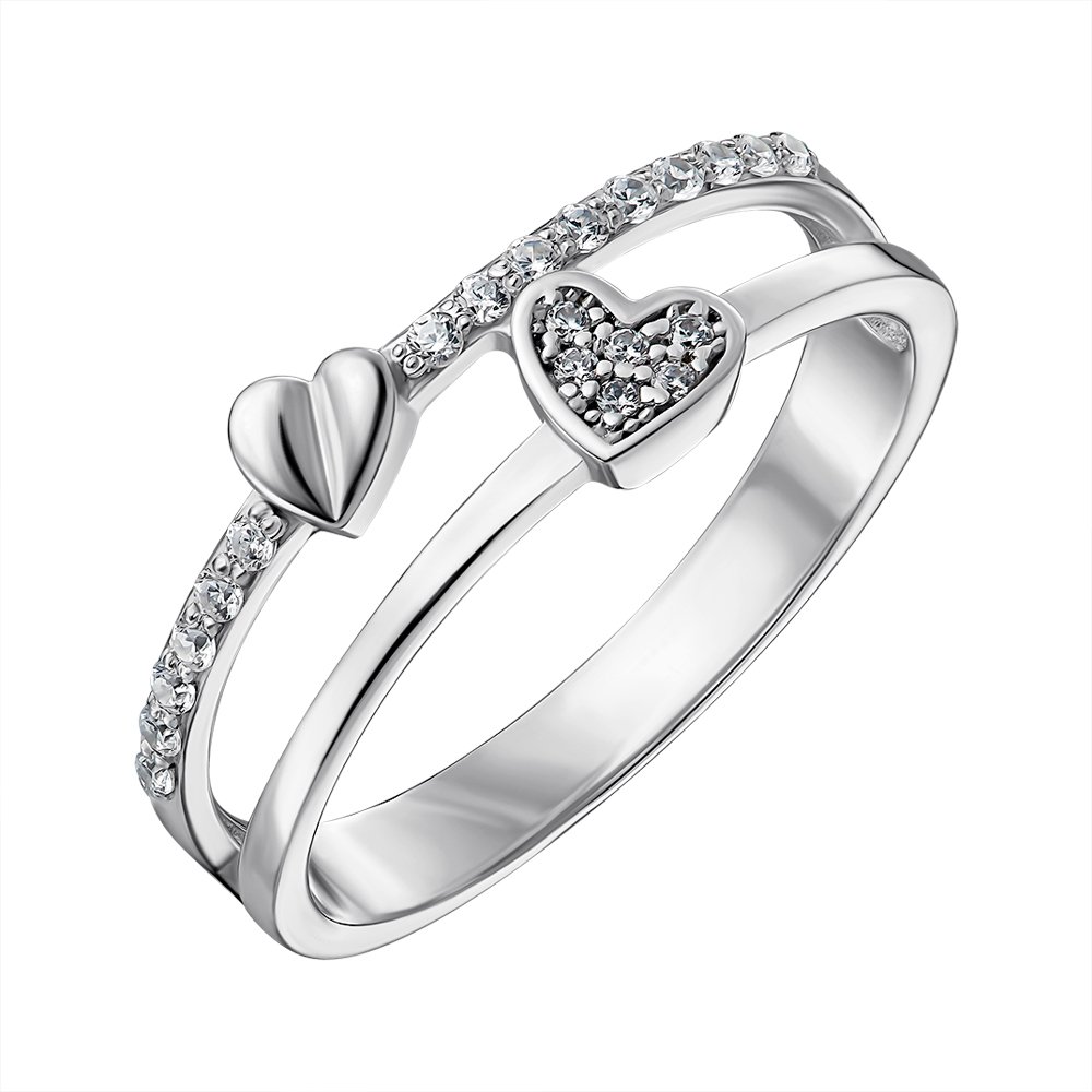 

Серебряное кольцо с фианитами 000149569 17.5 размера