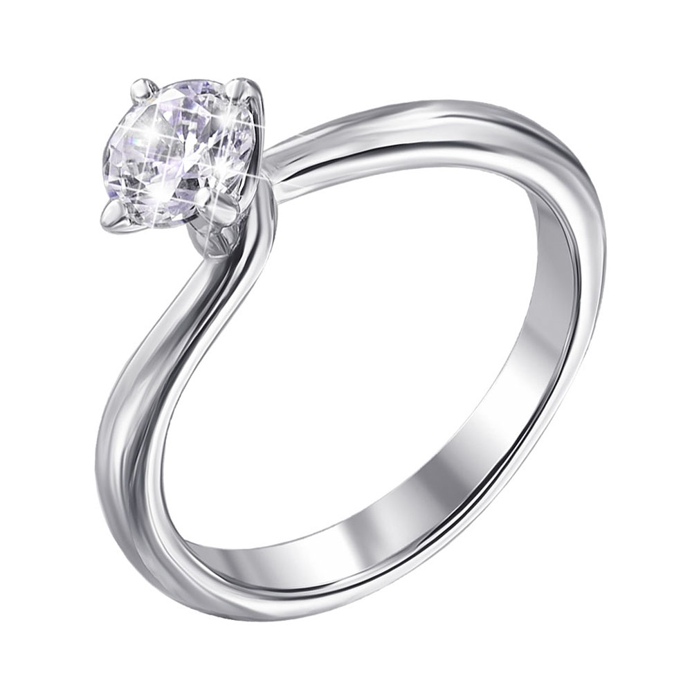 

Серебряное кольцо с фианитом 000133939 17 размера