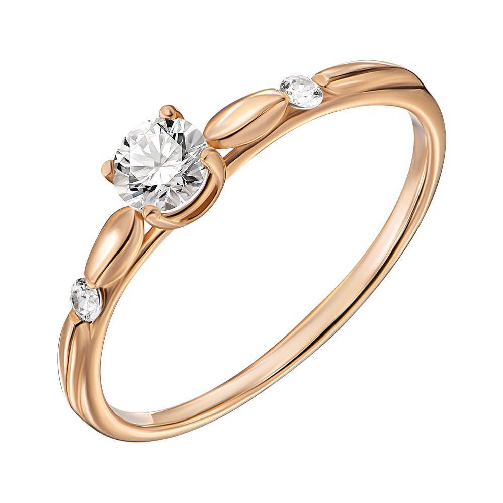 

Кольцо из красного золота с фианитами S Zirconia 000122771 19 размера