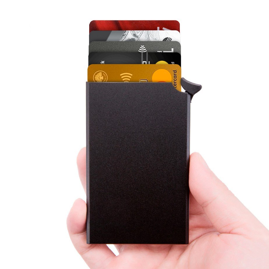 

Алюминиевый кардхолдер с RFID / NFC защитой сканирования данных карт