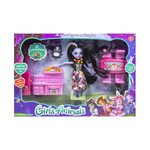 

Кукла "Enchantimals: Sage Skunk & Caper" с кухней