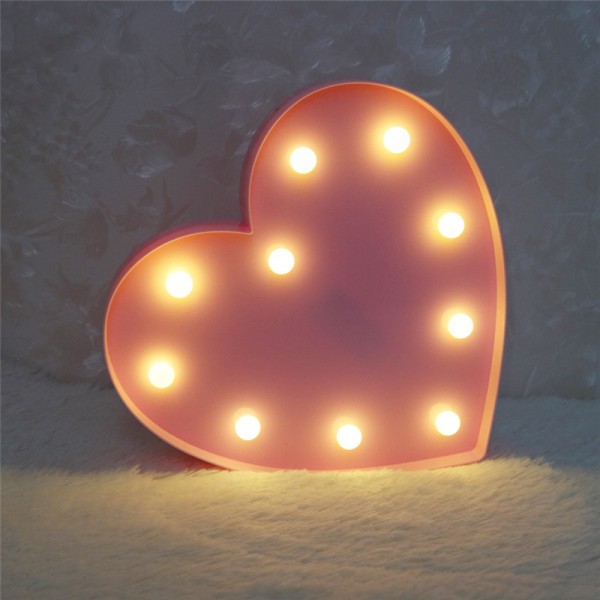 

Ночник для детей Сердце LOVE LED-светильник UKC Baby Play 10 светодиодов 27 см Розовый (Heart-FL-S1)