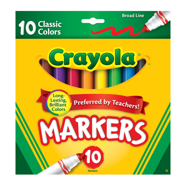 

Набор маркеров Крайола 10 шт Crayola Broad Line Art Markers 10 Count