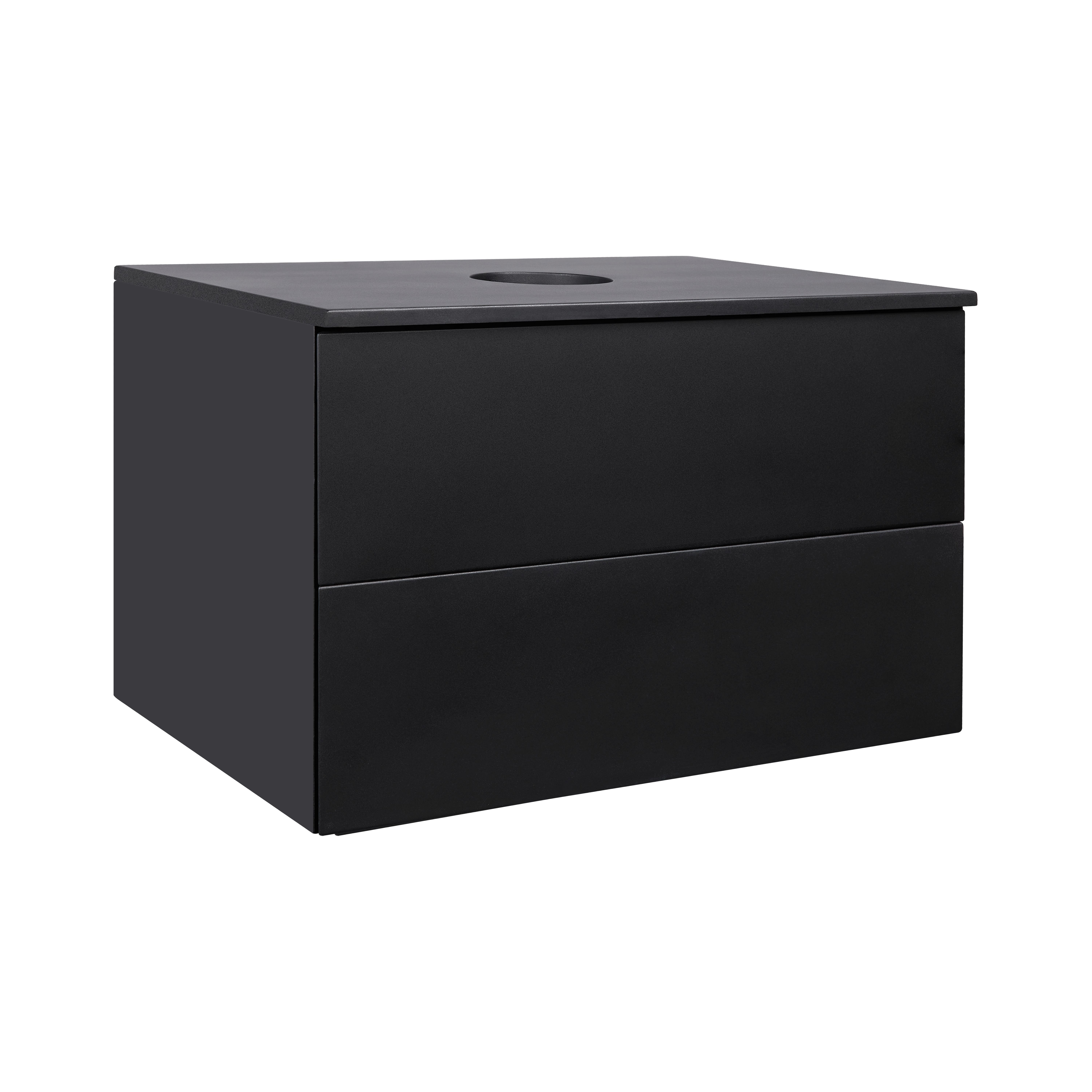 

Тумба подвесная Qtap Tern 800х476х469 Matt black со столешницей QT1779TPL802MB