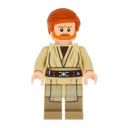 

Фигурка Lego Star Wars Джедай Obi-Wan Kenobi Dark Tan Printed Legs sw0535 1 1шт Новый Витринный Вариант