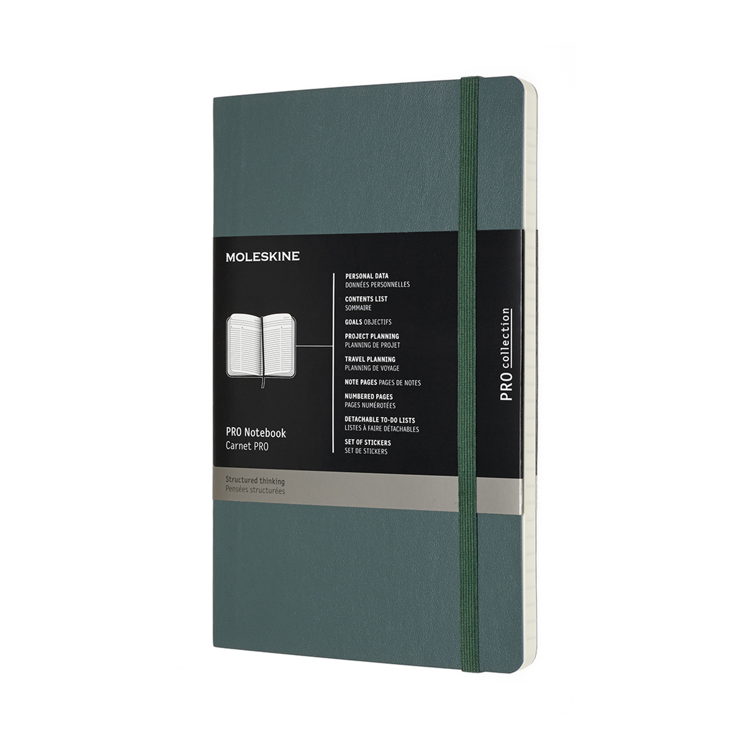 

Записник Недатований Moleskine PRO середній / Лісовий зелений М'який (8058647620794)