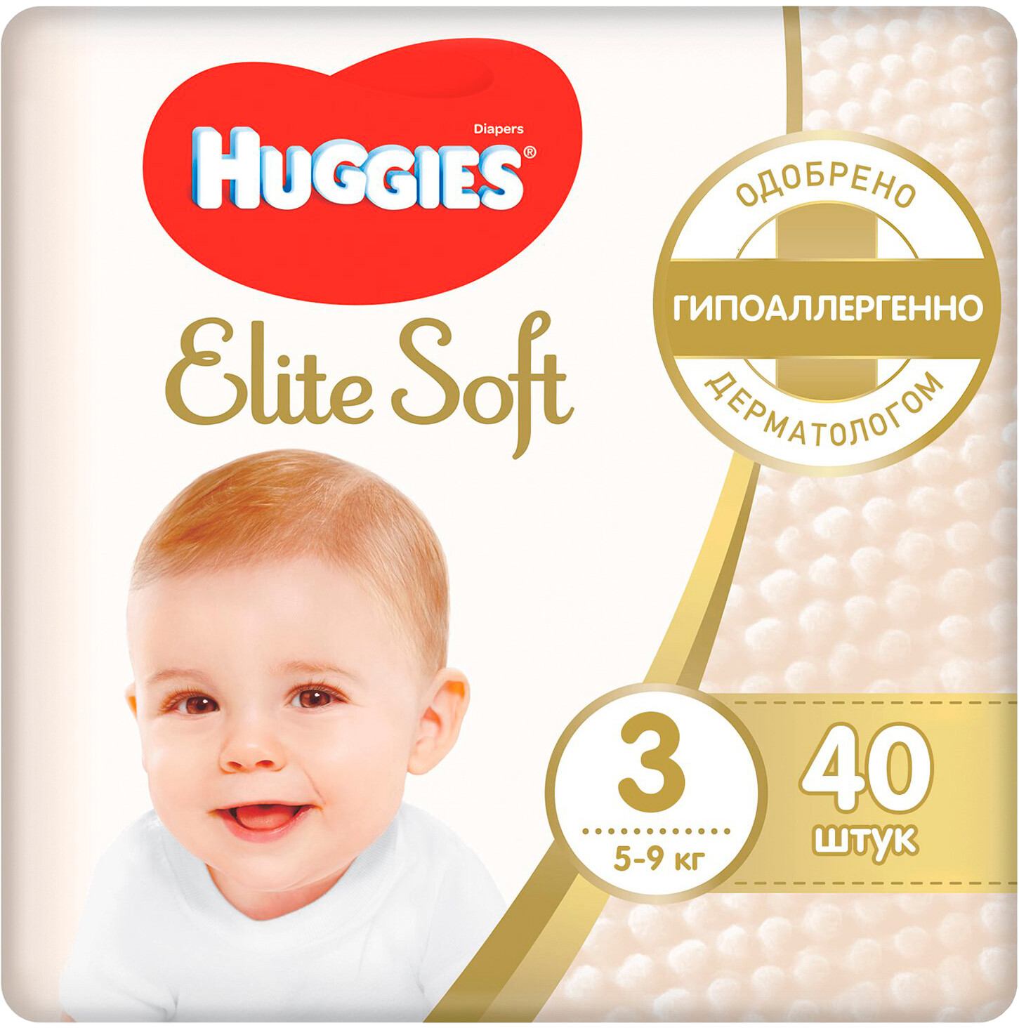 

Подгузники Elite Soft 3 40шт Huggies (5029053547770) (547770)