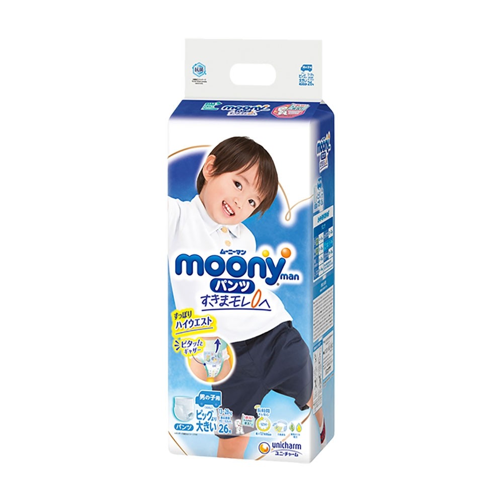 

Подгузники-трусики д/м XXL 26шт Moony (4903111211098) (21109)