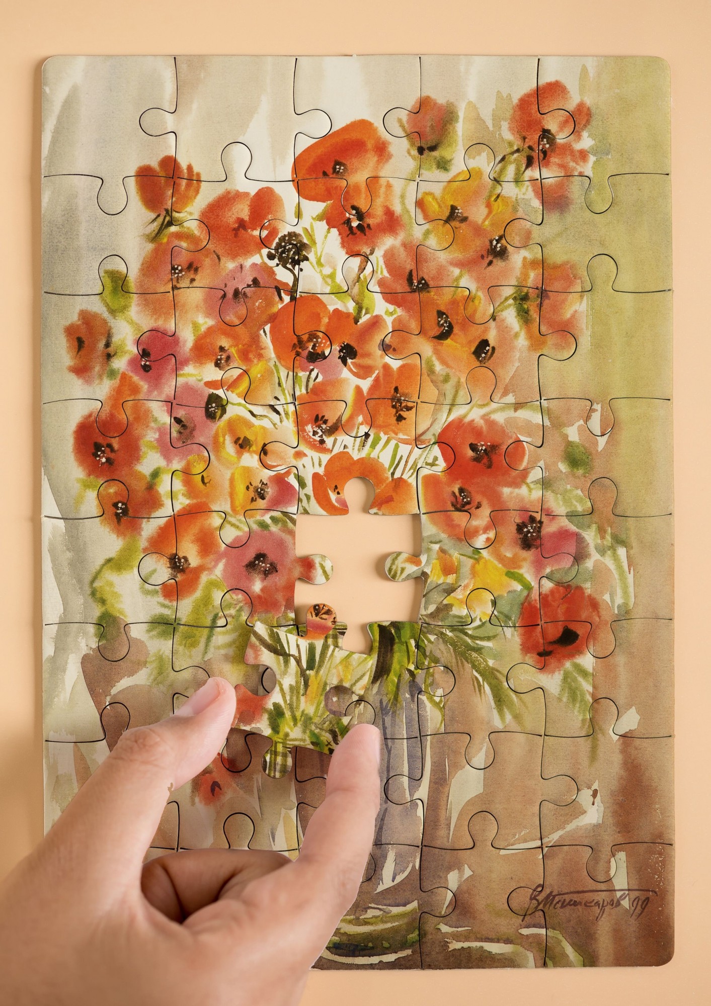 

Маки. Авторские пазлы. Настольная игра. Размер A4 (29x20 cm). 120 деталей