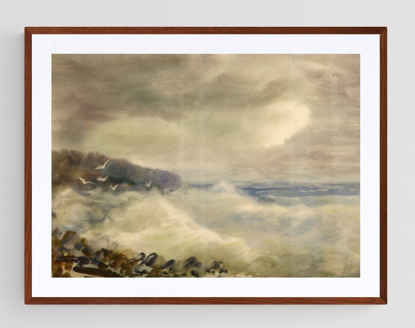 

Картина В.А Поникаров. Море. Акварель. 2000 г, 60 х 80 см