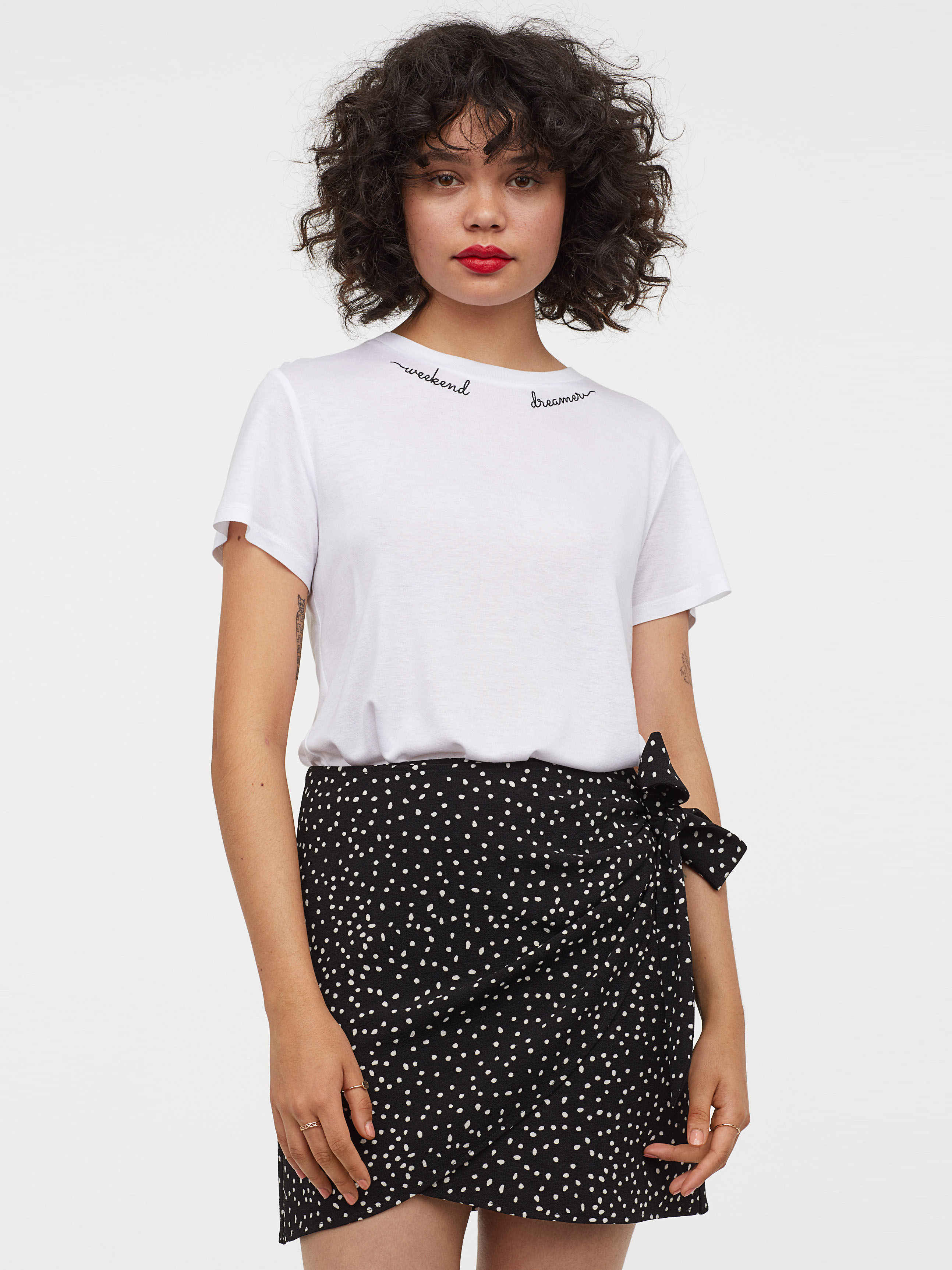

Футболка H&M 11-0753210-005 XL Белая (СА2000001892923)