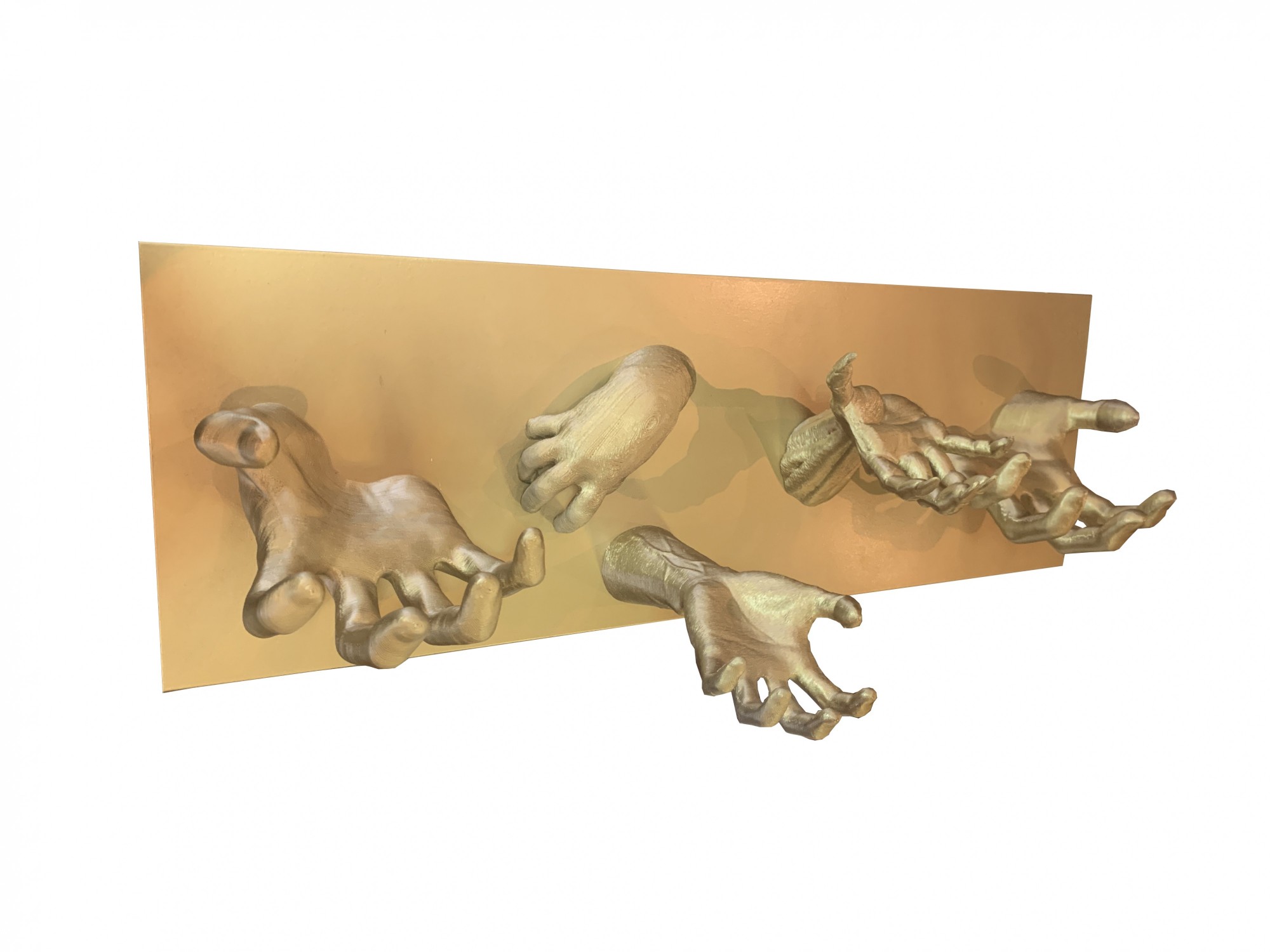 

Дизайнерская вешалка на стену для одежды и декора интерьера QumaxPro Golden