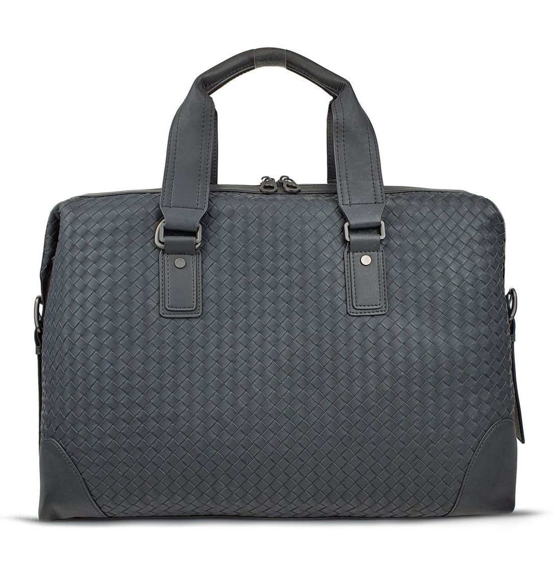 

Мужской кожаный деловой портфель черный большой Fashion, 61572-3ч