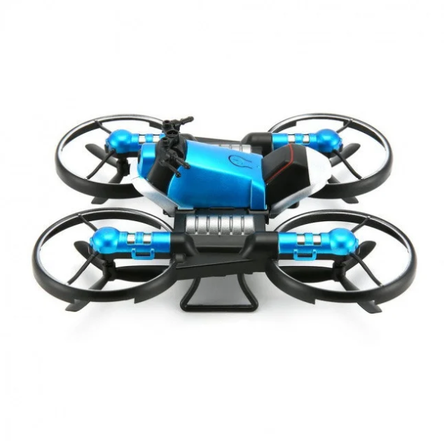 

Квадрокоптер трансформер XPRO Dron Transmoto дрон мотоцикл на радиоуправлении 2 в 1 синий(bl000118)