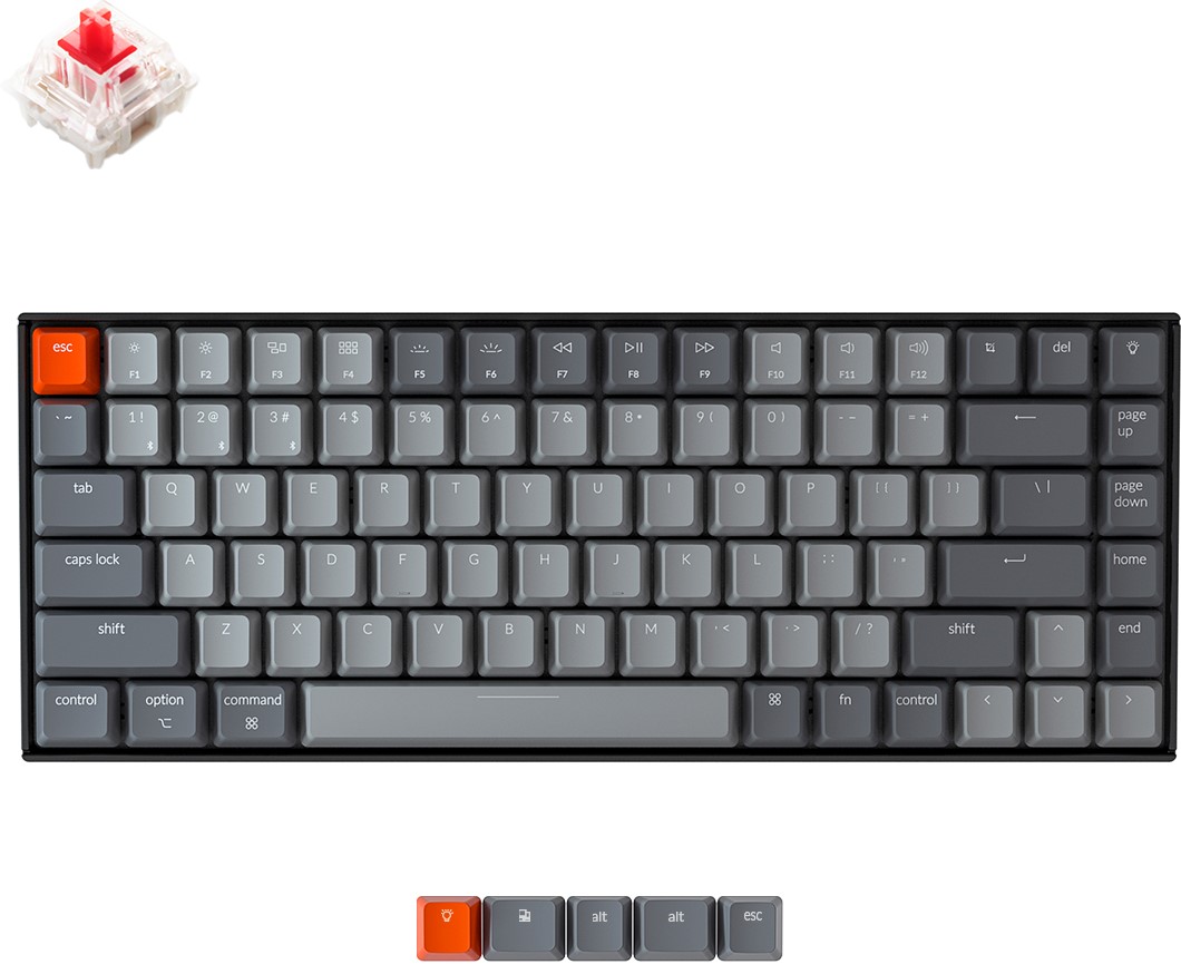 

Клавиатура беспроводная Keychron K2 Gateron Red RGB USB/Bluetooth Black (ENG/RU) (A1_Keychron)