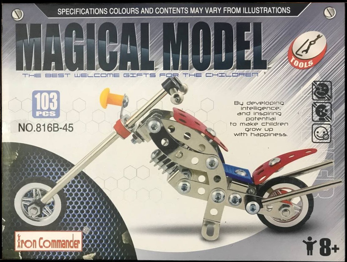 

Конструктор Iron Commander металлический Magical Model "Motorcycle" 103 деталей