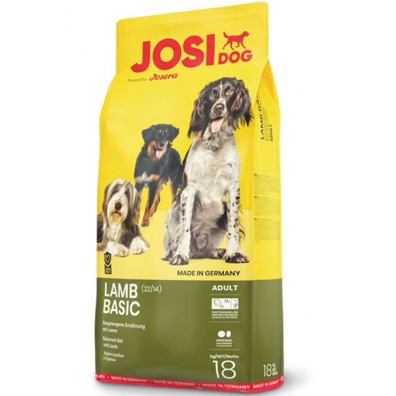 

Сухой корм для взрослых собак с ягненком JosiDog Lamb Basic 18кг