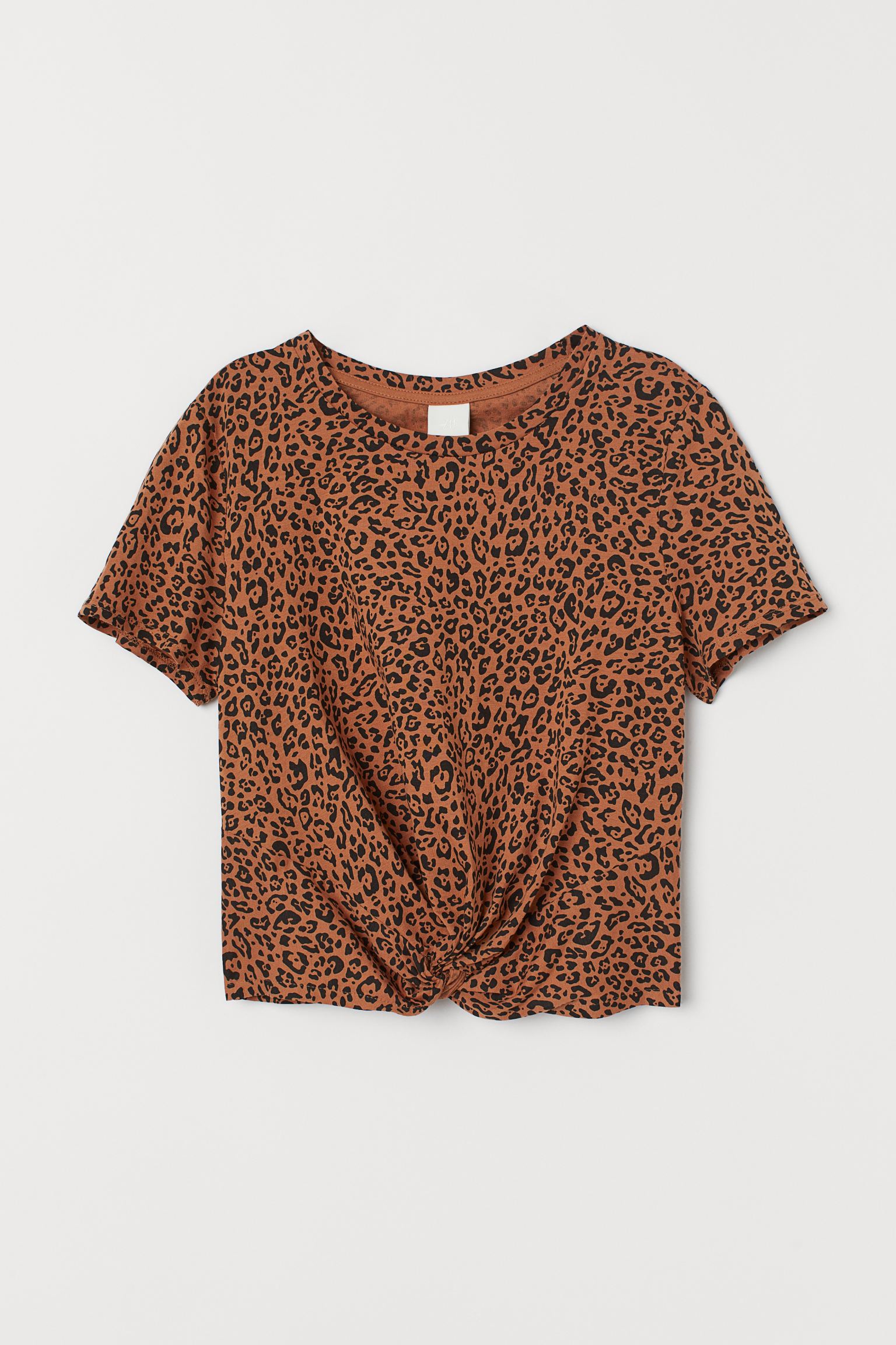 

Топ H&M  коричневый леопард 2812733027, Топ H&M XS коричневый леопард 2812733027