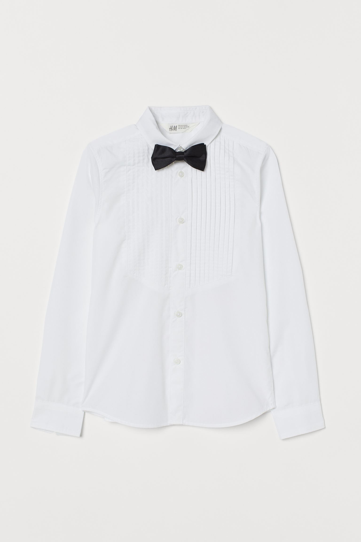 

Рубашка с бабочкой H&M 152см белый 711801128