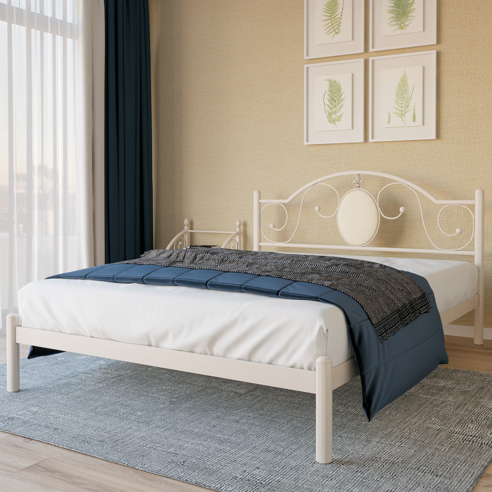 

Кровать Лаура (Металл-дизайн) Белая 120х190 см 3111101_1