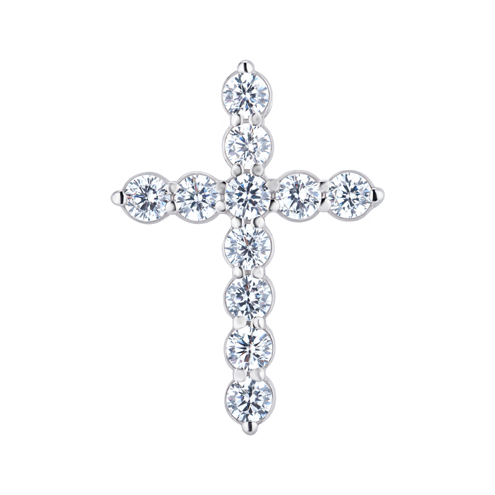 

Серебряный крестик с фианитами 000148220